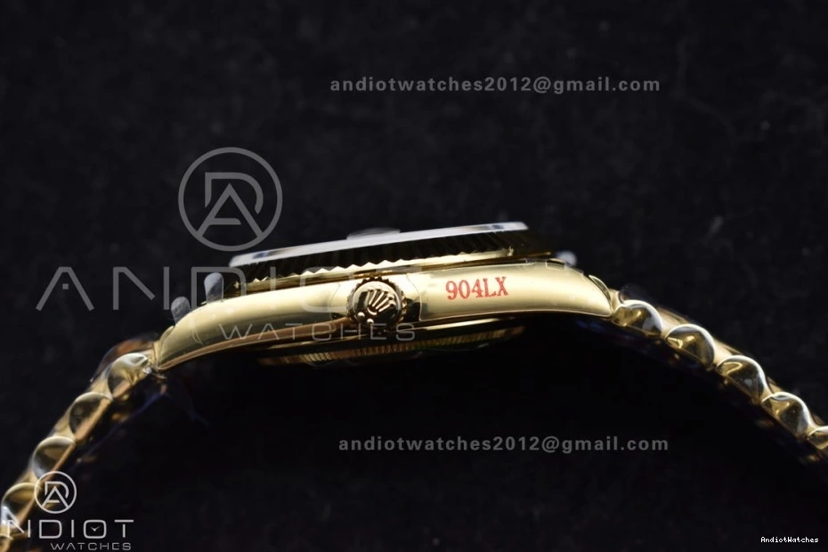 Diamond DayDate GoAnywhere Markers Bracelet Weight President YG Gold Dial A3255 904L Gain 723 V Steel GMF 40 On 0906